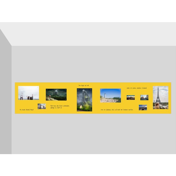 Gelbe Folie 300x120 cm - magnetisch & selbstklebend