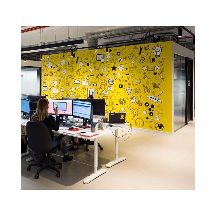 Gelbe Folie 350x120 cm - magnetisch & selbstklebend