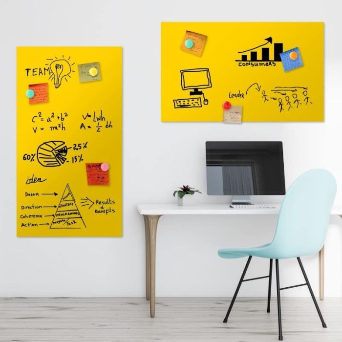 Gelbe Folie 70x40 cm - magnetisch & selbstklebend