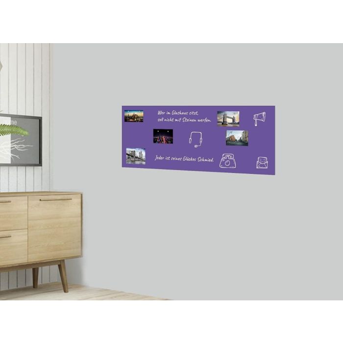Lila Folie 80x40 cm - magnetisch & selbstklebend