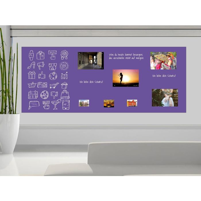 Lila Folie 60x60 cm - magnetisch & selbstklebend