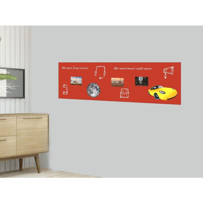 Rote Folie 160x120 cm - magnetisch & selbstklebend