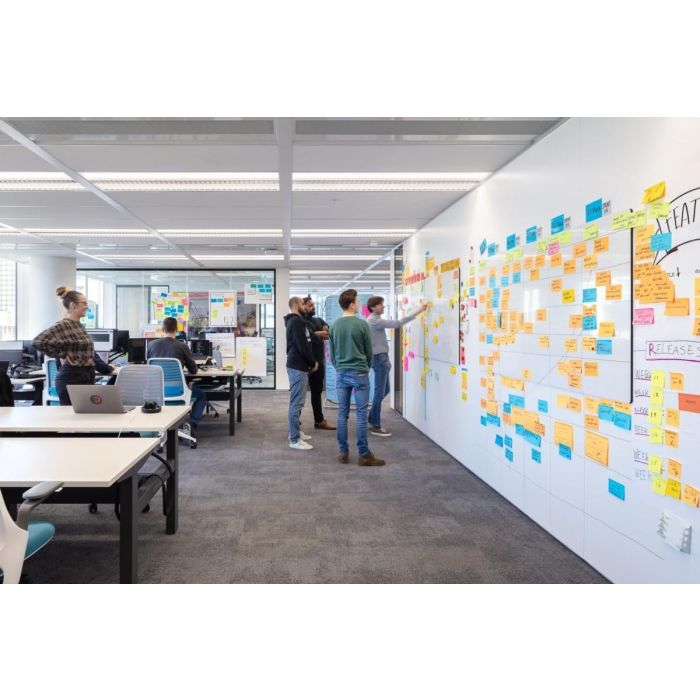 Whiteboardfolie 150x30 cm - magnetisch & selbstklebend