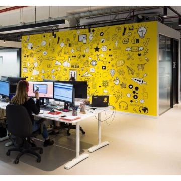 Gelbe Folie 250x100 cm - magnetisch & selbstklebend