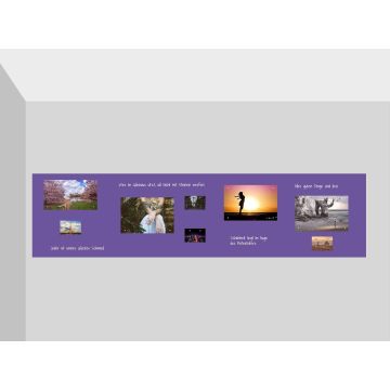 Lila Folie 70x30 cm - magnetisch & selbstklebend