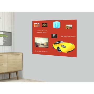 Rote Folie 250x100 cm - magnetisch & selbstklebend
