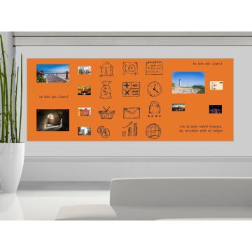 Selbstklebende Orange Folie 70x40 cm - selbstklebend